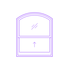 Buildings Single Hung Windows Arch Head Outline Svg Vector, Free Vectors File